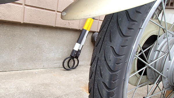 すっかり減ったタイヤです